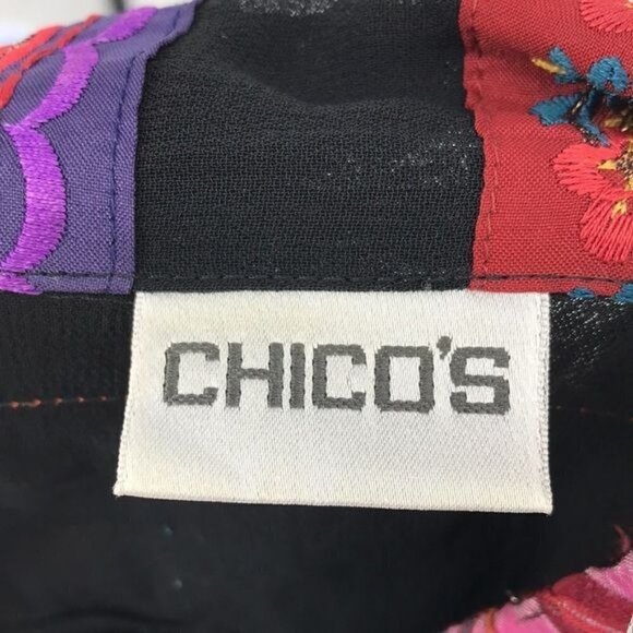 Chico's Colorful Multi Media Button Down Shirts Size 2 US M - Picture 12 of 14